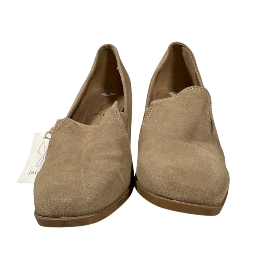Joie Wevenly-Mar1 Block Heel Pump Womens 9M Tan Suede Square Toe NWT
